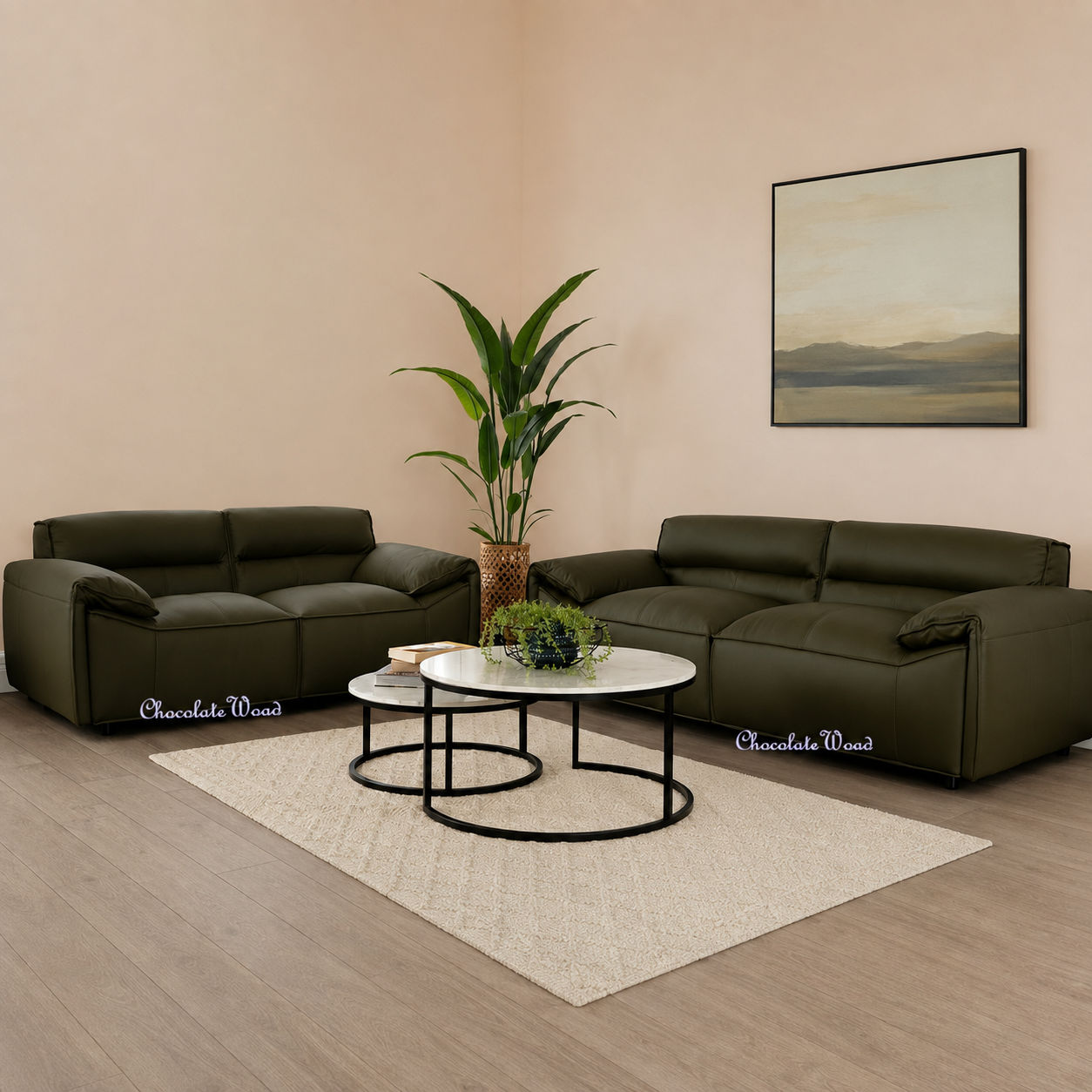 Sparkler Full Leather 3-Seater & 2-Seater Lounge Set