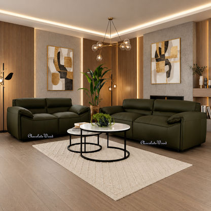 Sparkler Full Leather 3-Seater & 2-Seater Lounge Set