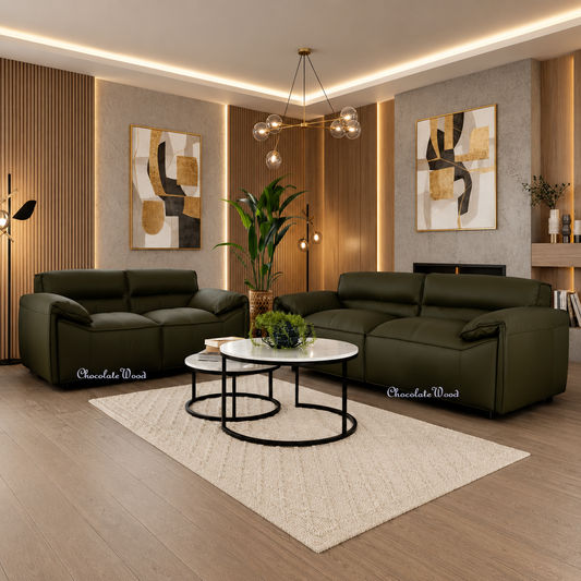 Sparkler Full Leather 3-Seater & 2-Seater Lounge Set