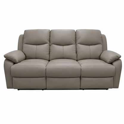 Lancy Premium Leather 3-Seater Manual Recliner Sofa — 2 Reclining Seats