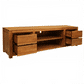 Tanaka Solid Mahogany 4-Drawer TV / Entertainment Unit with 2 Shelves 200cm