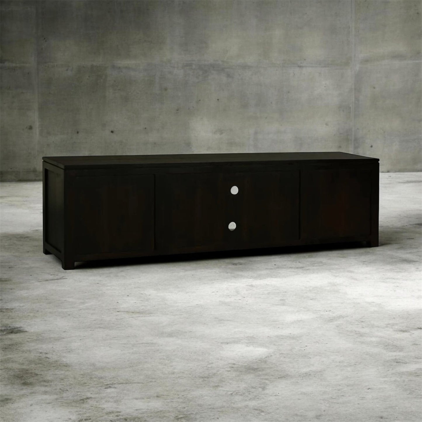 Tanaka Solid Mahogany 4-Drawer TV / Entertainment Unit with 2 Shelves 200cm