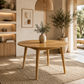Fitan Solid Oak Round Dining Table 120cm in Natural