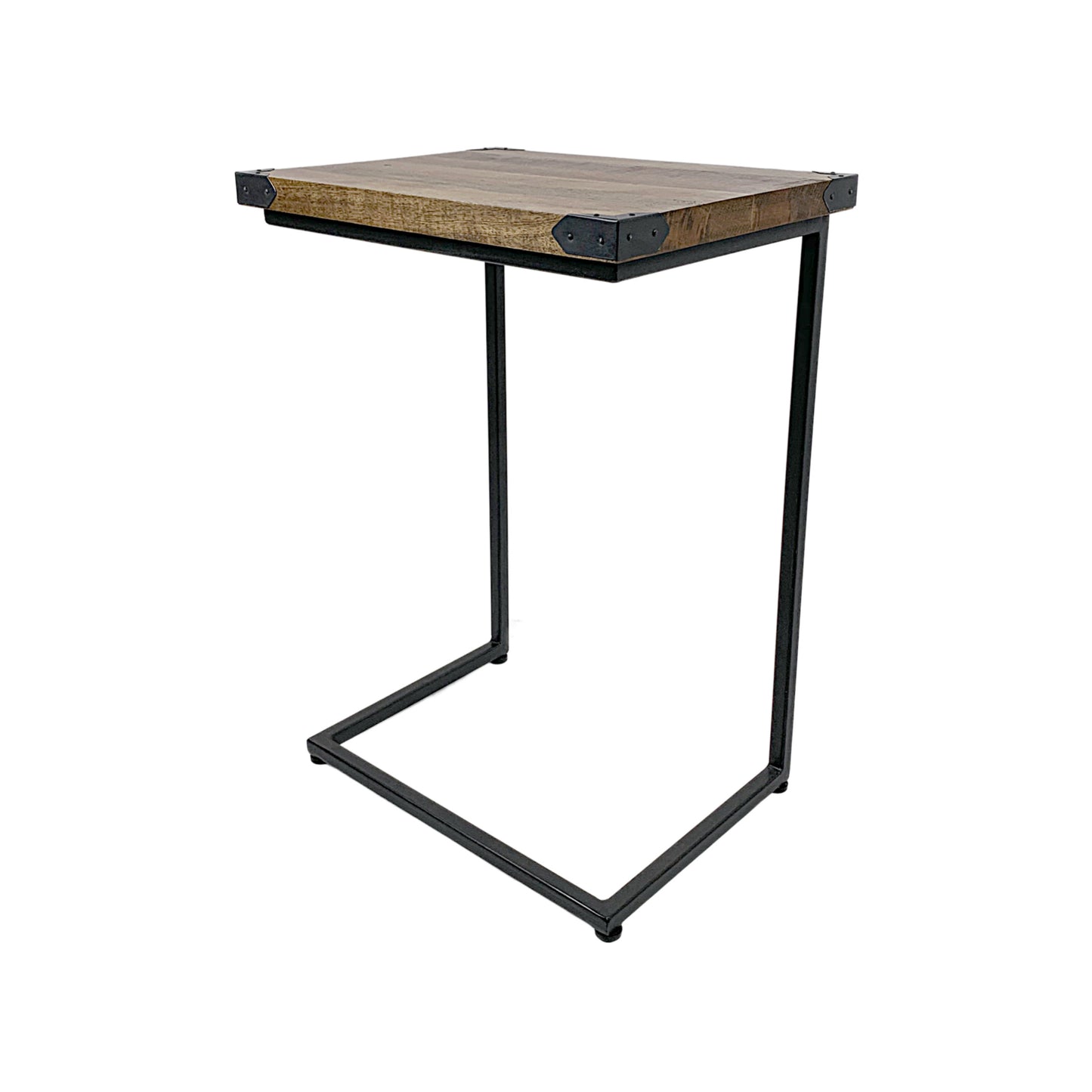 Henley Timber Top Metal Frame Laptop Side Table