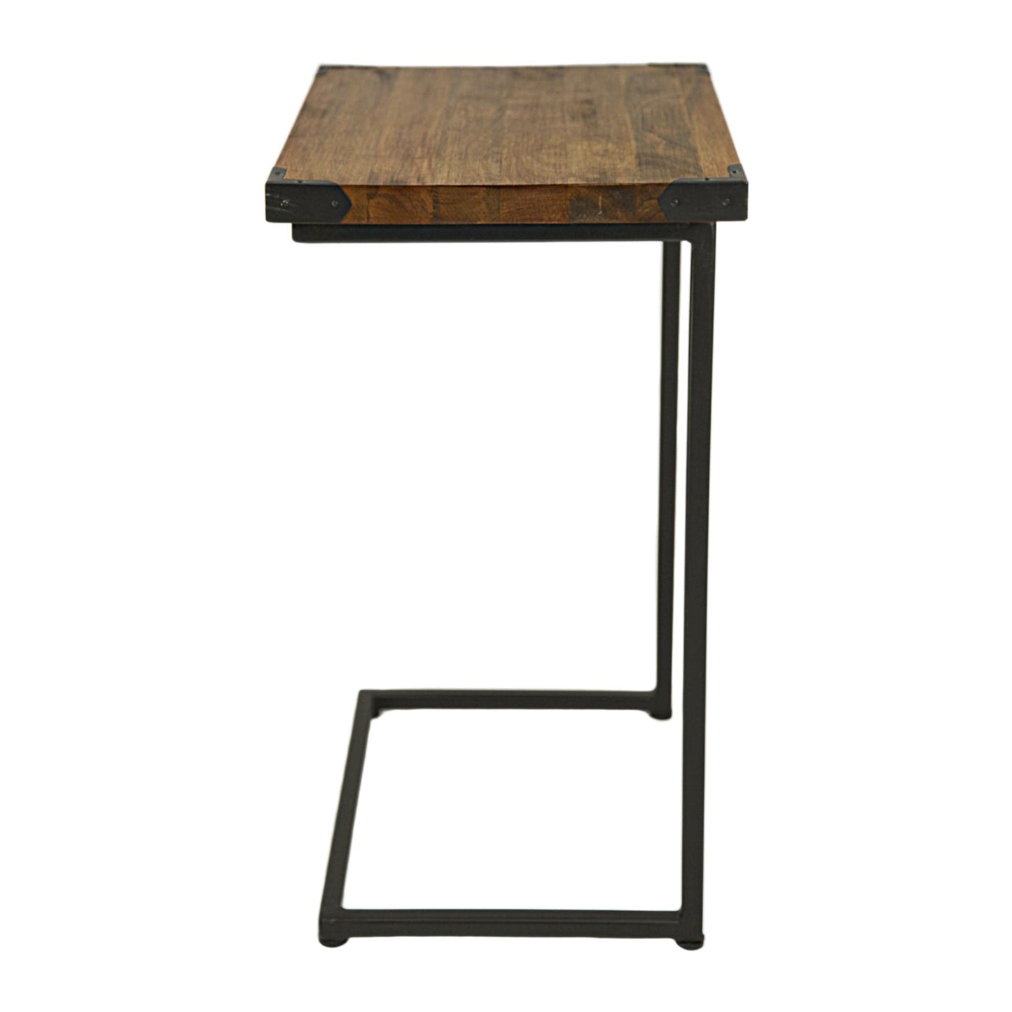 Henley Timber Top Metal Frame Laptop Side Table