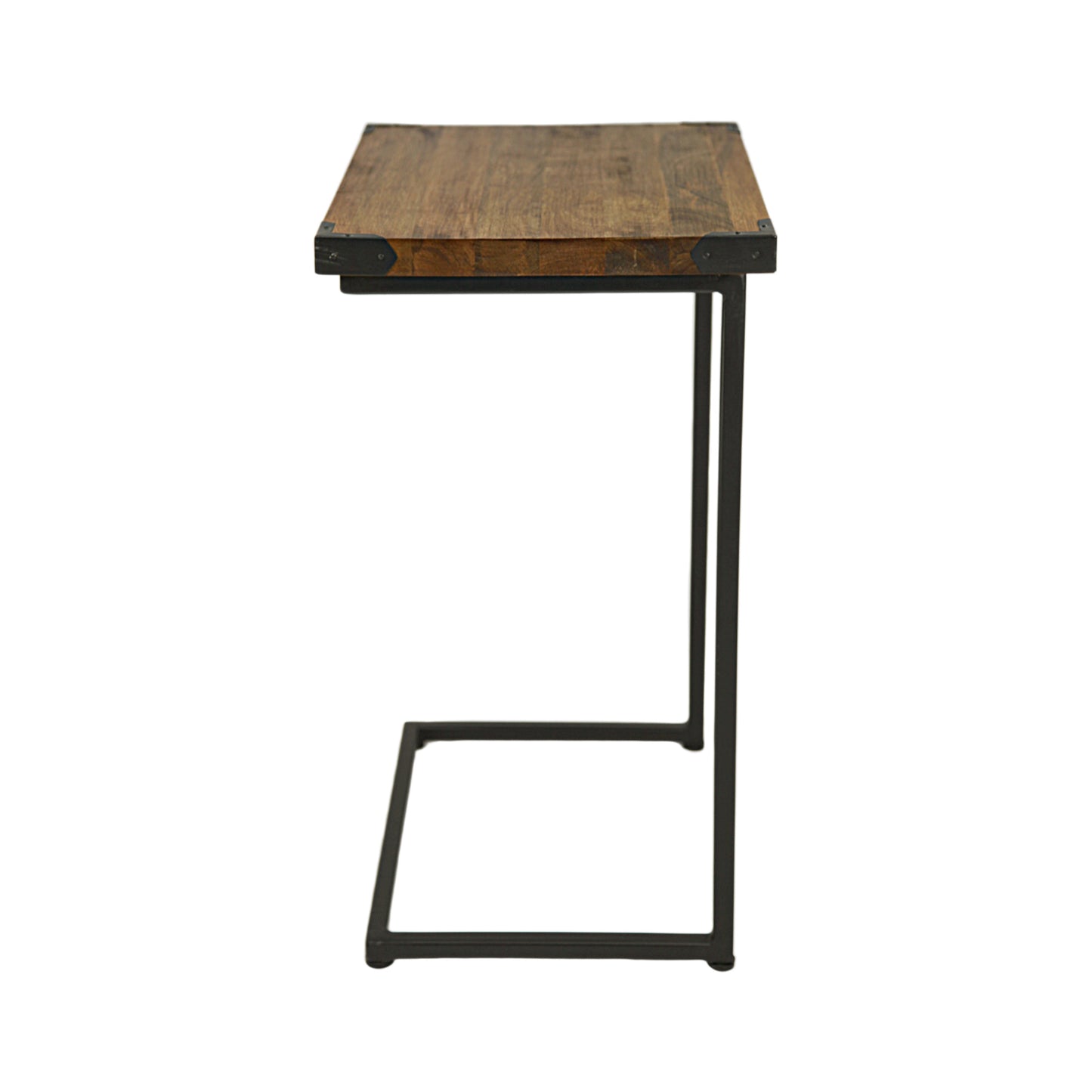 Henley Timber Top Metal Frame Laptop Side Table