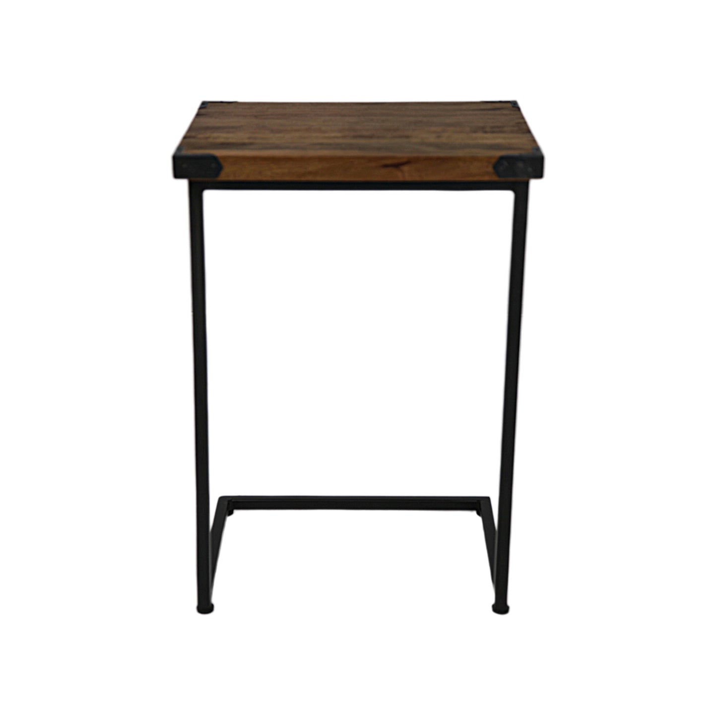 Henley Timber Top Metal Frame Laptop Side Table