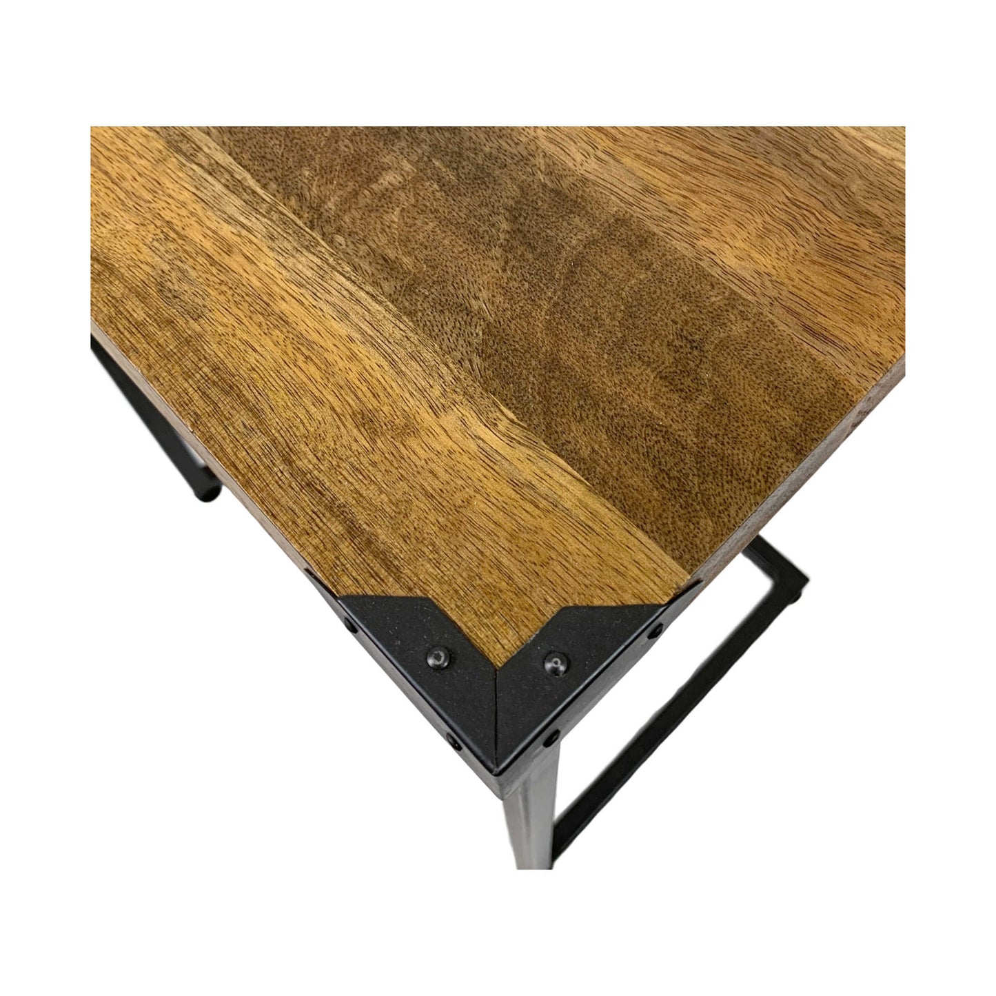 Henley Timber Top Metal Frame Laptop Side Table