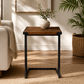 Henley Timber Top Metal Frame Laptop Side Table
