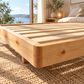 Malanya Solid Pine Bed with Curved Edges & Floating Legs — Made to Order