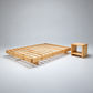 Malanya Solid Pine Bed with Curved Edges & Floating Legs — Made to Order