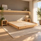 Malanya Solid Pine Bed with Curved Edges & Floating Legs — Made to Order