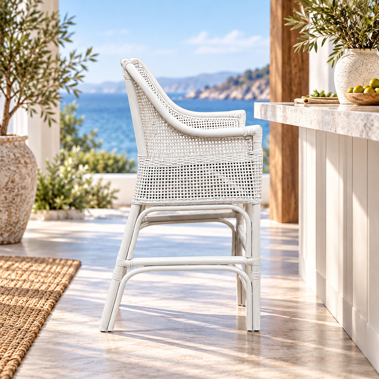 Malibu Hamptons Rattan Counter Stool