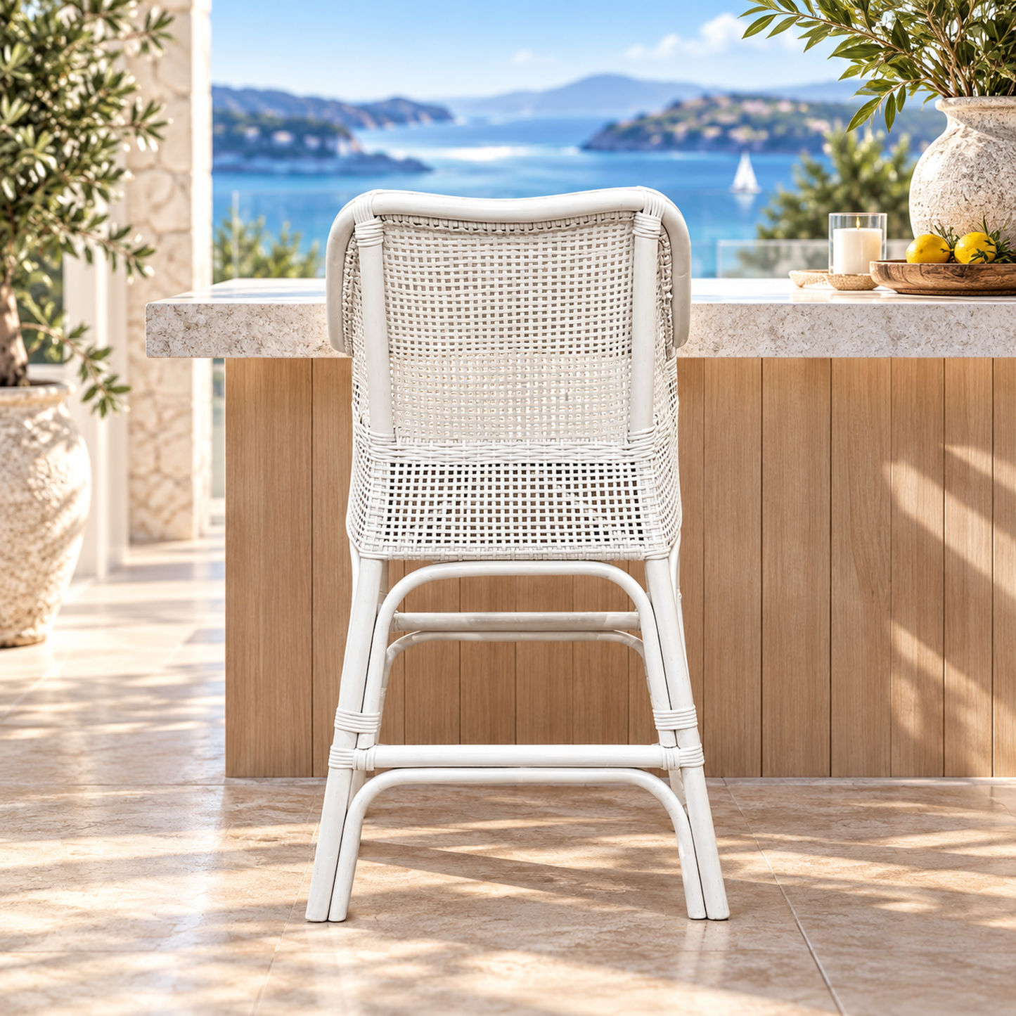 Malibu Hamptons Rattan Counter Stool