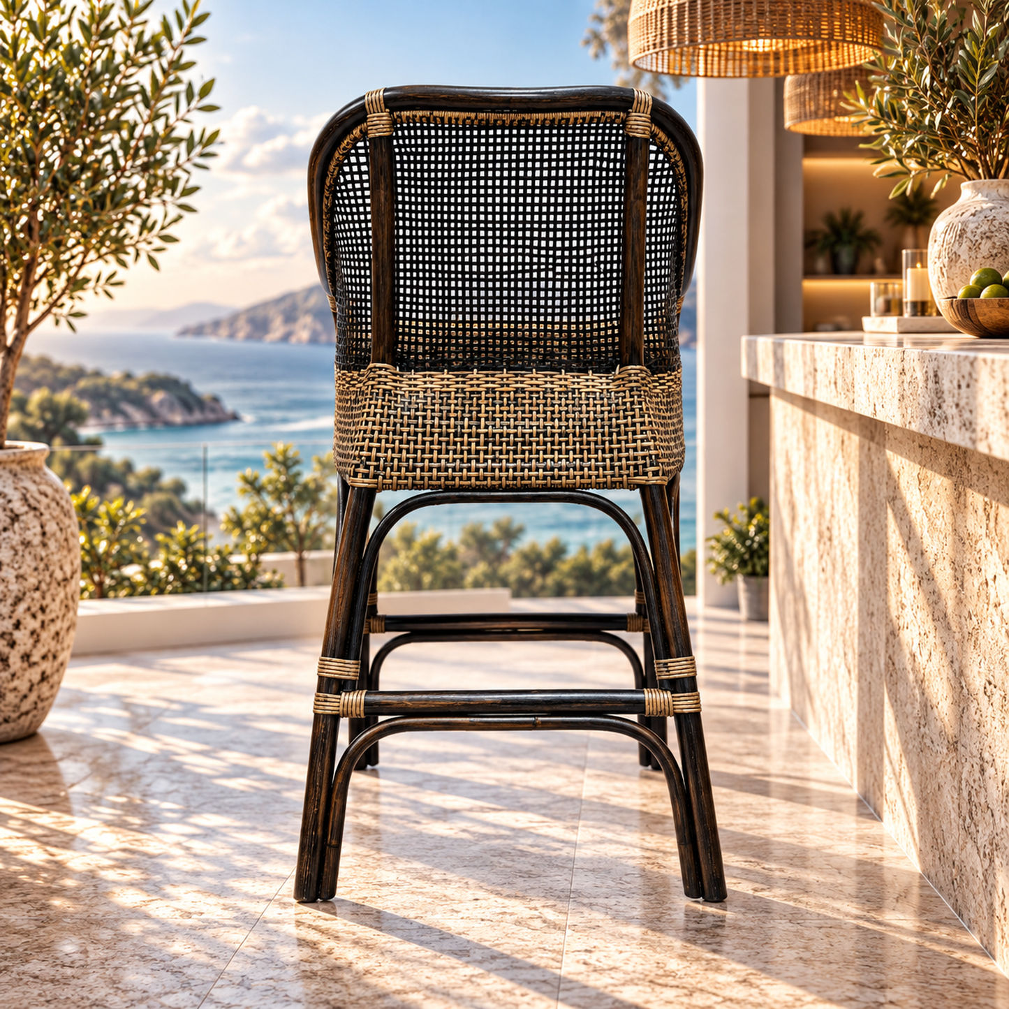 Malibu Hamptons Rattan Counter Stool