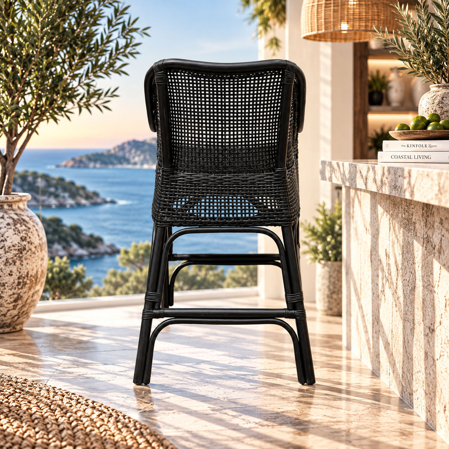 Malibu Hamptons Rattan Counter Stool
