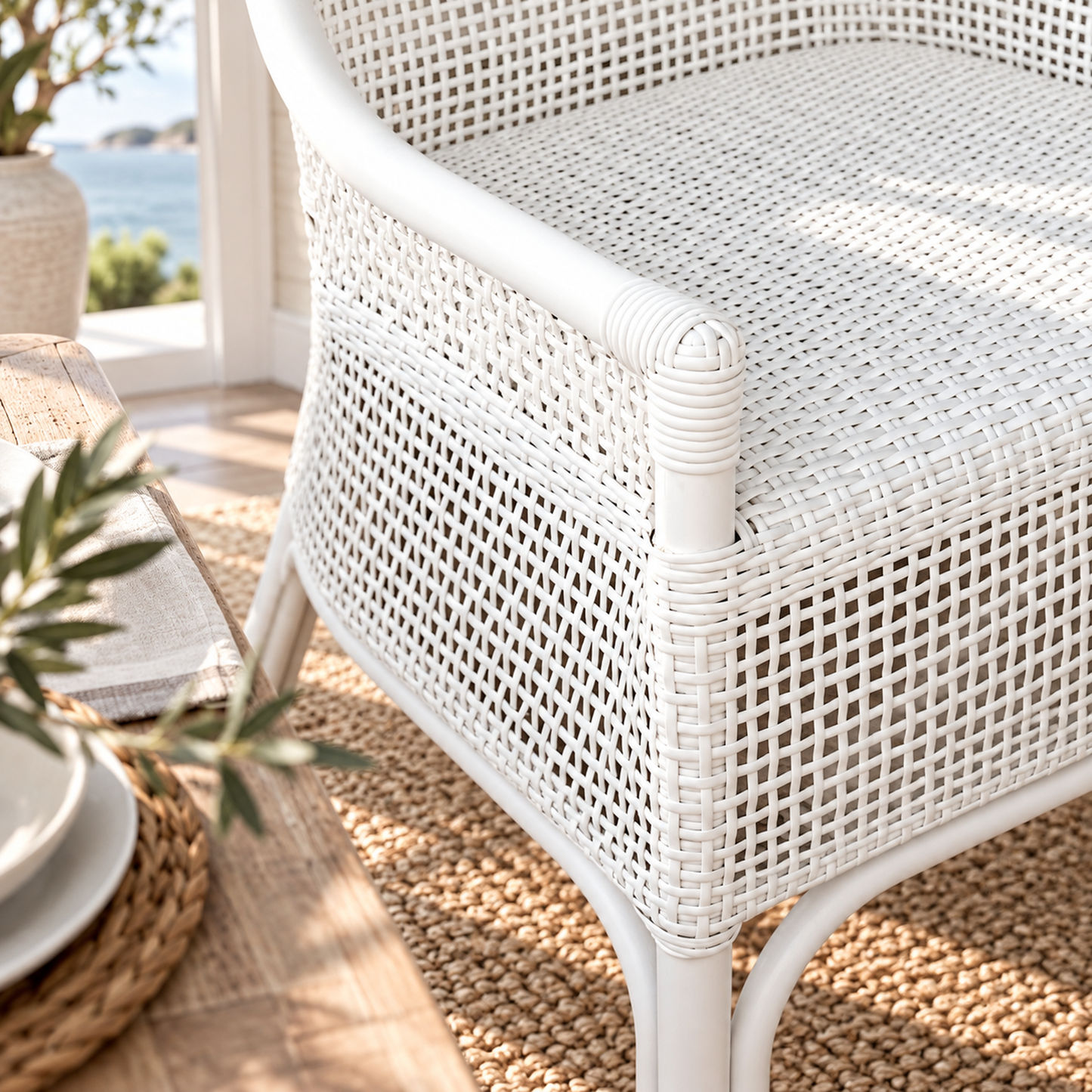 Malibu Hamptons Rattan Dining Chair