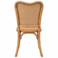 Dumas Solid Oak & Rattan Arched Back Dining Chair in Natural - MyChocolateWood