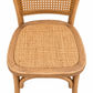 Dumas Solid Oak & Rattan Arched Back Dining Chair in Natural - MyChocolateWood