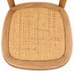 Dumas Solid Oak & Rattan Arched Back Dining Chair in Natural - MyChocolateWood
