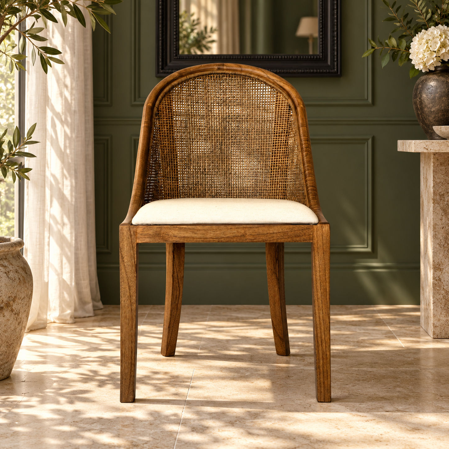 Southampton Solid Mindi Wood Hamptons Dining Chair