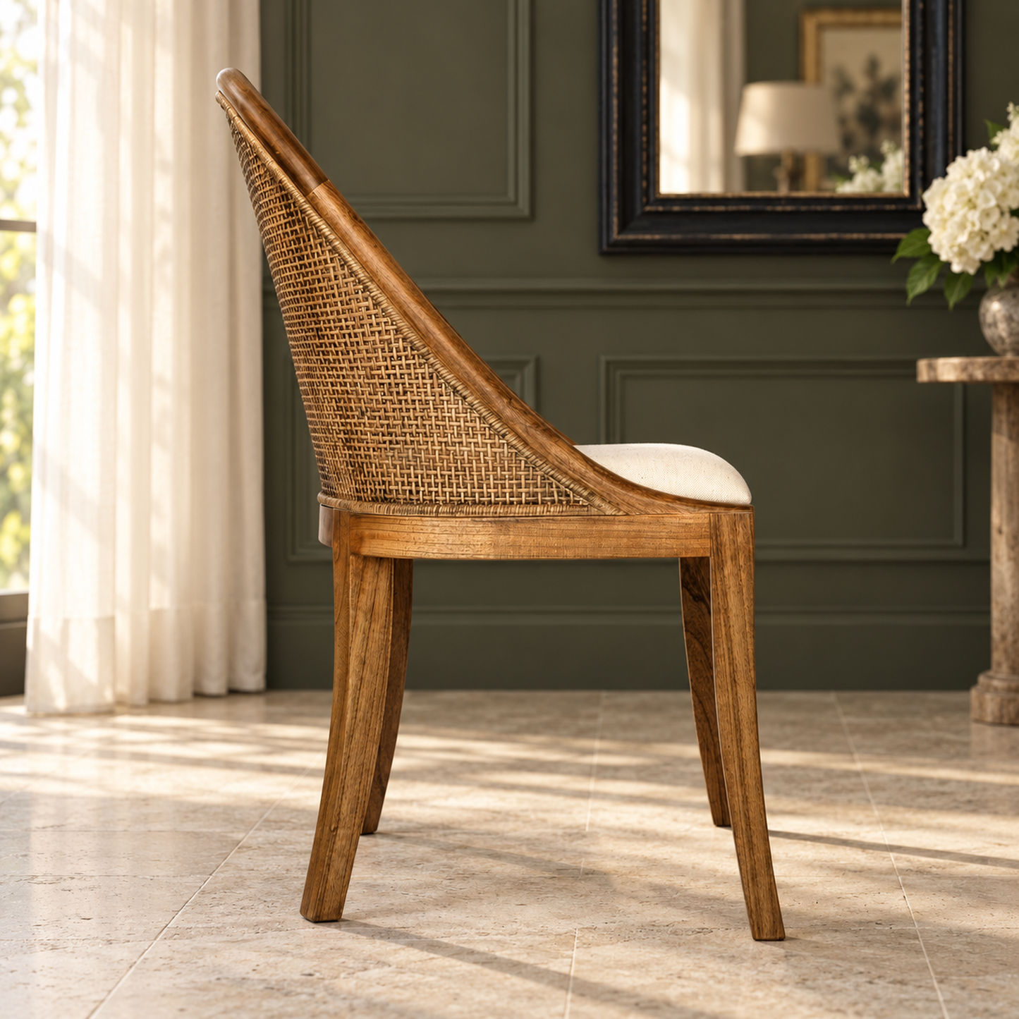 Southampton Solid Mindi Wood Hamptons Dining Chair