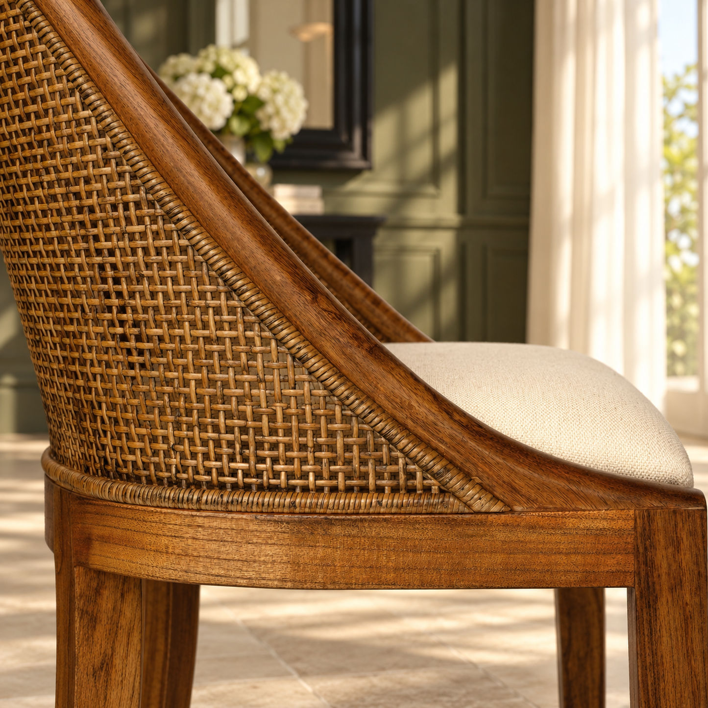Southampton Solid Mindi Wood Hamptons Dining Chair