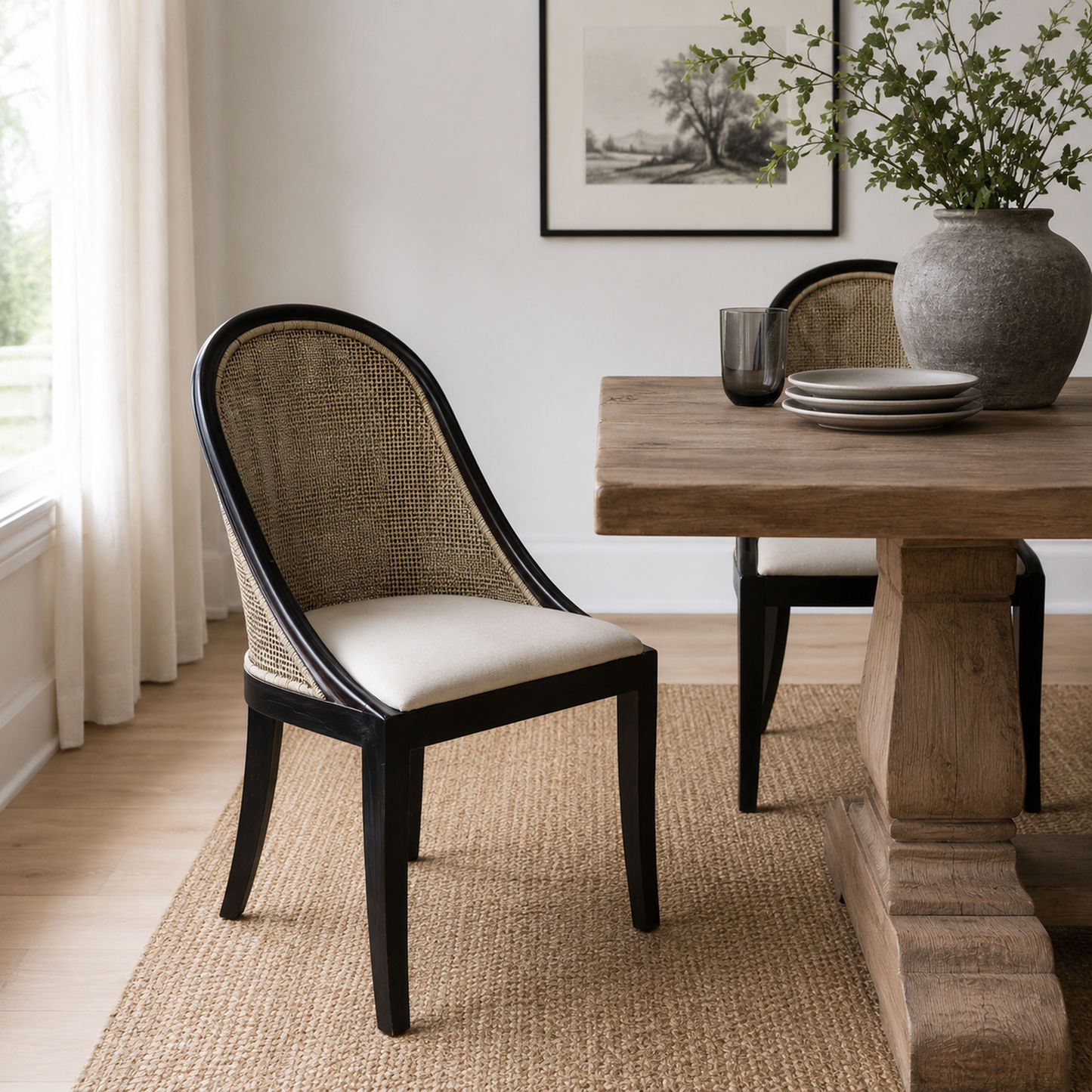 Southampton Solid Mindi Wood Hamptons Dining Chair