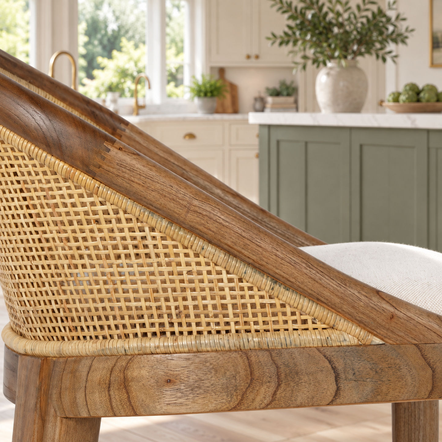 Southampton Solid Mindi Wood Hamptons Counter Stool