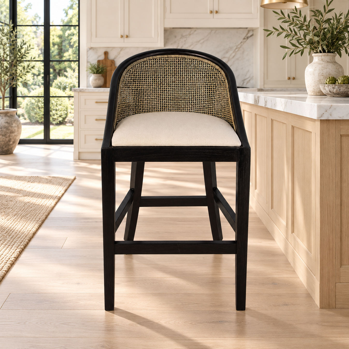 Southampton Solid Mindi Wood Hamptons Counter Stool