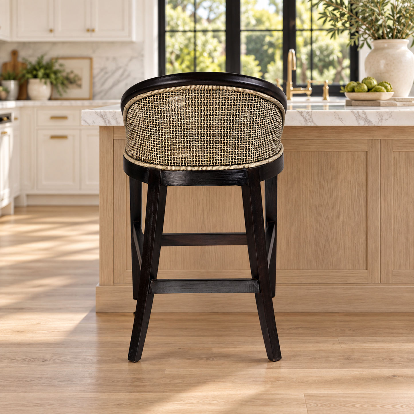 Southampton Solid Mindi Wood Hamptons Counter Stool
