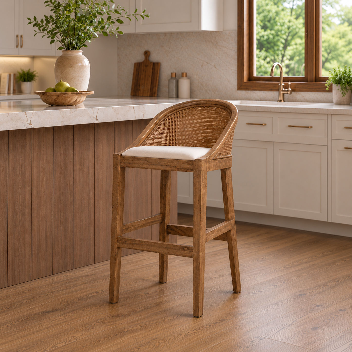 Southampton Solid Mindi Wood Hamptons Counter Stool