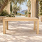 Clariel Acacia Wood Outdoor Dining Table in Vintage Light Teak