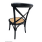 Fitan Solid Oak Square Dining Table 90cm & 4 Melrose Elm Cross Back Chairs