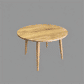 Fitan Solid Oak Round Dining Table 120cm & 4 Melrose Elm Cross Back Chairs