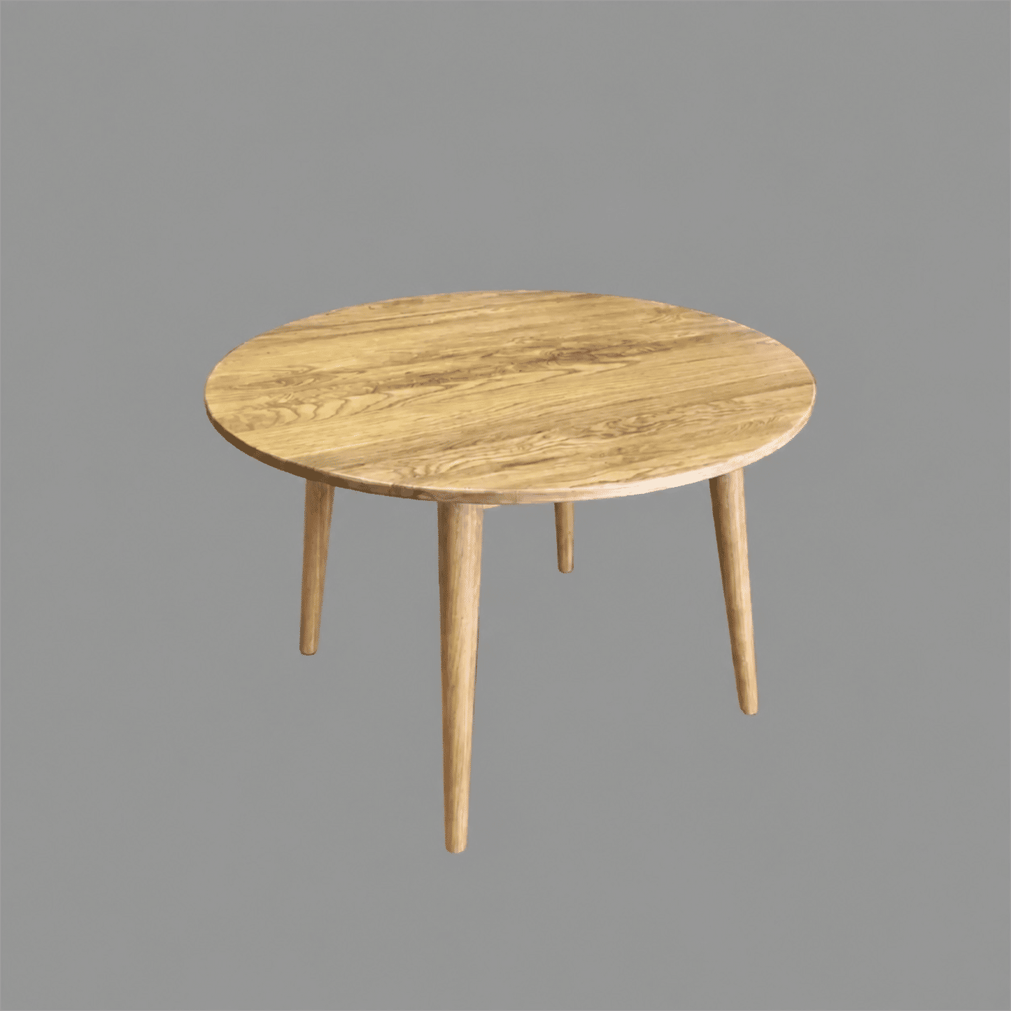 Fitan Solid Oak Round Dining Table 120cm & 4 Melrose Elm Cross Back Chairs