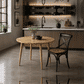 Fitan Solid Oak Round Dining Table 120cm & 4 Melrose Elm Cross Back Chairs