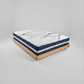 Malanya Solid Vic Ash Queen Bed with Curved Edges & Floating Legs & Sleeprite Ortho Posture Queen Mattress — Floor Stock, Available Now