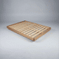 Malanya Solid Vic Ash Queen Bed with Curved Edges & Floating Legs & Sleeprite Ortho Posture Queen Mattress — Floor Stock, Available Now