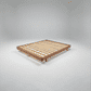 Malanya Solid Vic Ash Queen Bed with Curved Edges & Floating Legs & Sleeprite Ortho Posture Queen Mattress — Floor Stock, Available Now