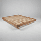 Malanya Solid Vic Ash Queen Bed with Curved Edges & Floating Legs & Sleeprite Ortho Posture Queen Mattress — Floor Stock, Available Now