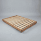 Malanya Solid Vic Ash Queen Bed with Curved Edges & Floating Legs & Sleeprite Ortho Posture Queen Mattress — Floor Stock, Available Now