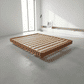 Malanya Solid Vic Ash Queen Bed with Curved Edges & Floating Legs & Sleeprite Ortho Posture Queen Mattress — Floor Stock, Available Now