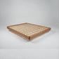 Malanya Solid Vic Ash Queen Bed with Curved Edges & Floating Legs & Sleeprite Ortho Posture Queen Mattress — Floor Stock, Available Now