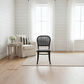 Valencia Recycled Elm Dining Table 184cm & 6 Recycled Elm Bermuda Dining Chairs in Black