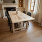 Valencia Recycled Elm Dining Table 184cm & 6 Recycled Elm Bermuda Dining Chairs in Black