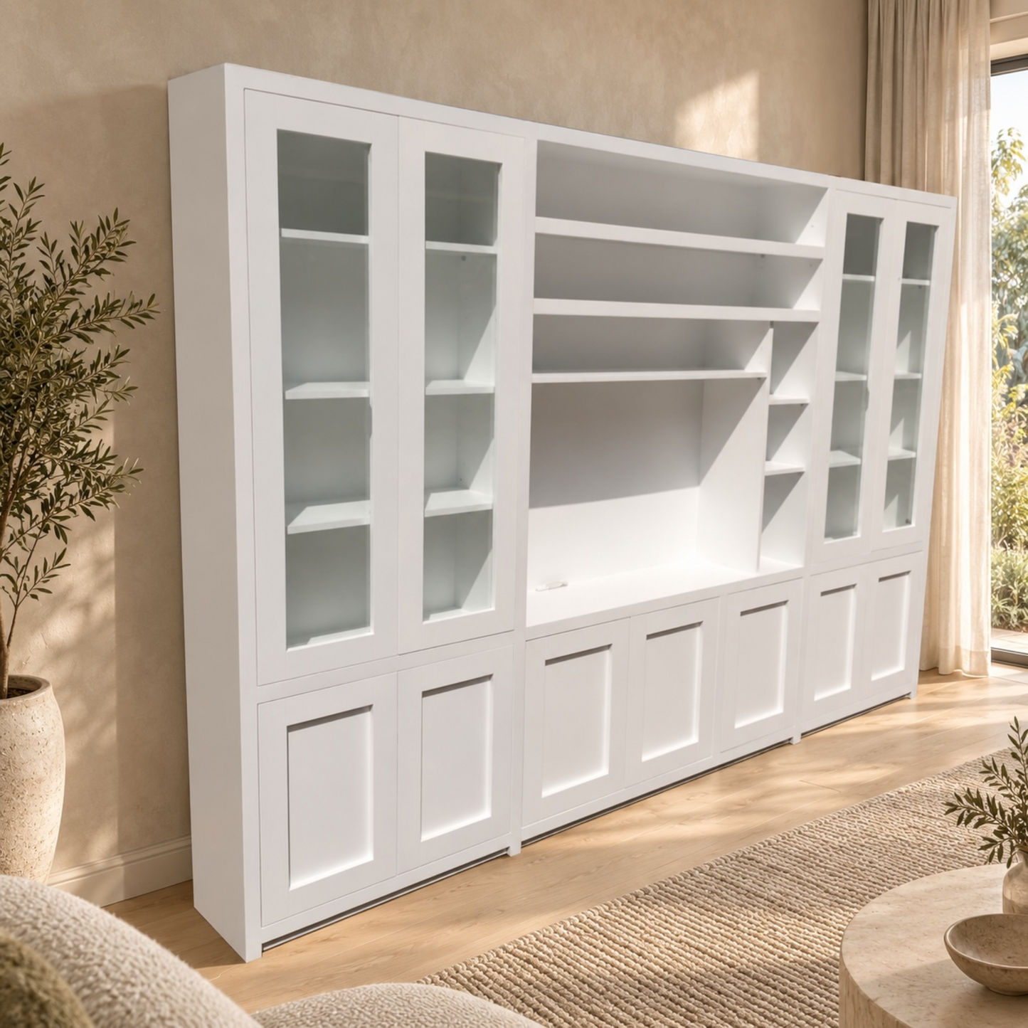 Marquis 4-Piece Wall Unit — TV Entertainment Centre & Bookcase