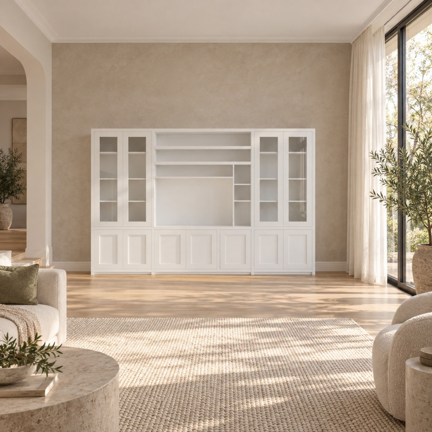 Marquis 4-Piece Wall Unit — TV Entertainment Centre & Bookcase