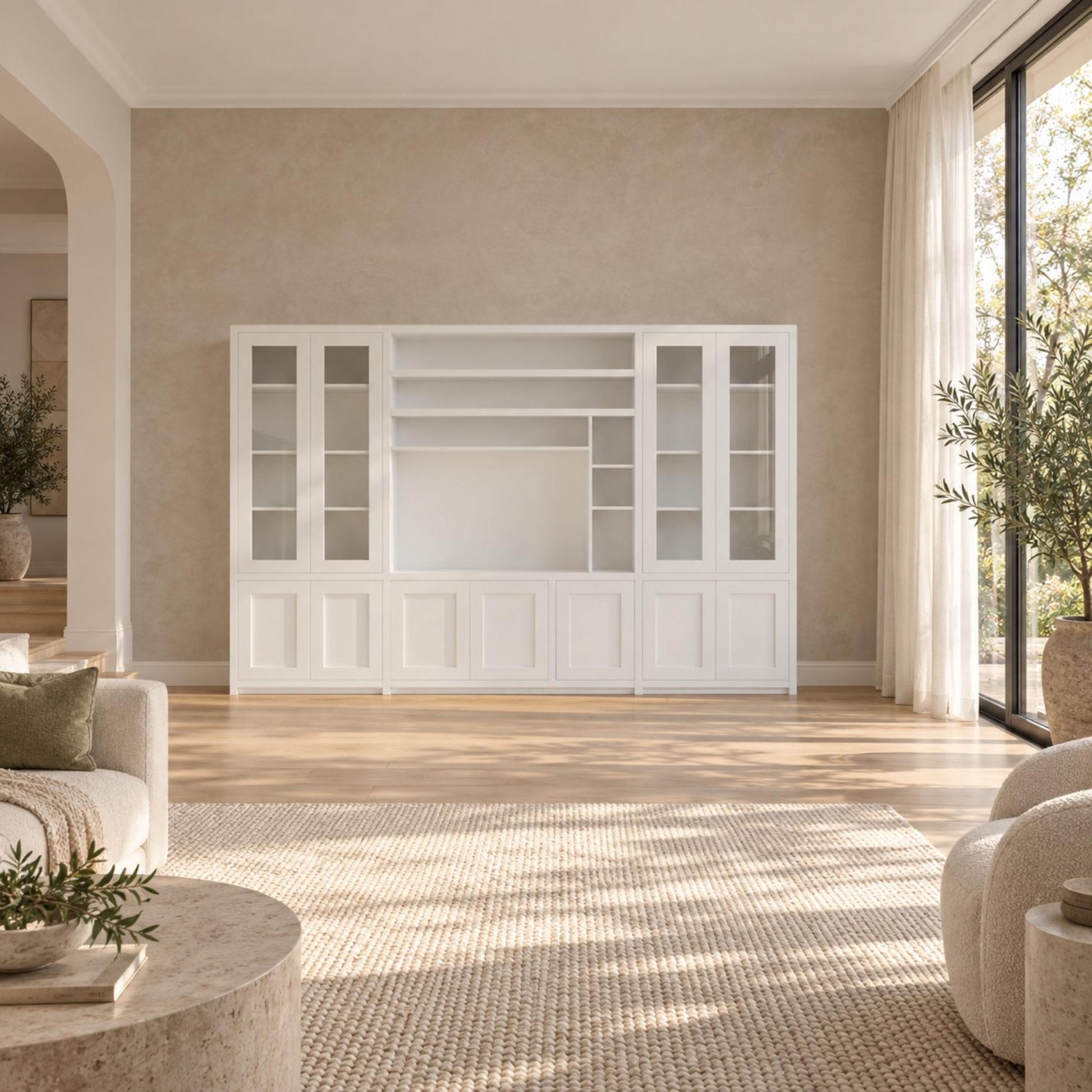 Marquis 4-Piece Wall Unit — TV Entertainment Centre & Bookcase