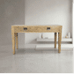 Tara Solid Oak 2-Drawer Console Table - MyChocolateWood